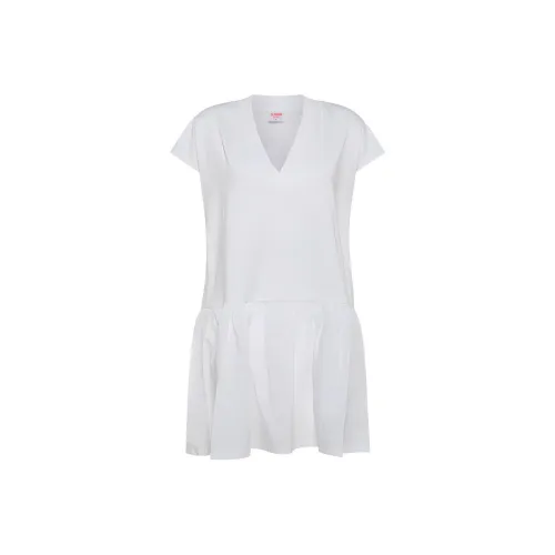 SUN68 SS24 Короткий рукав Платье Женское Белое