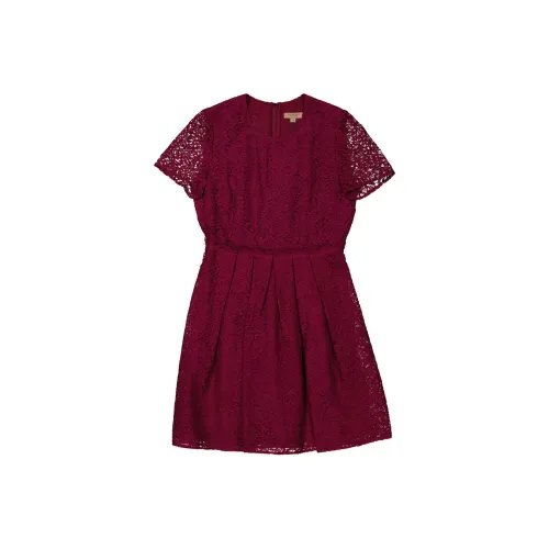 Burberry Red Женские Короткие Платья с Рукавами