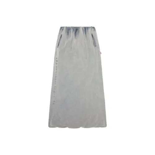 DIESEL Деним Длинный Юбка Женские Светло-Серый