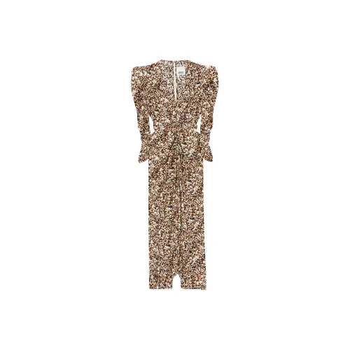 ISABEL MARANT Коричневый Женские Длинные Платья с Рукавами