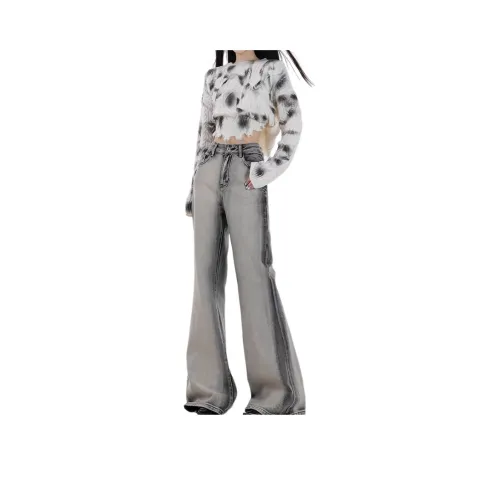 YICHEN Серые Женские Джинсы