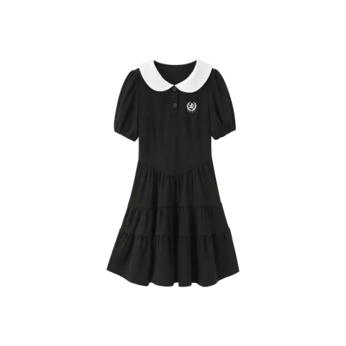 LEDIN Black Женские Короткие Платья с Рукавами