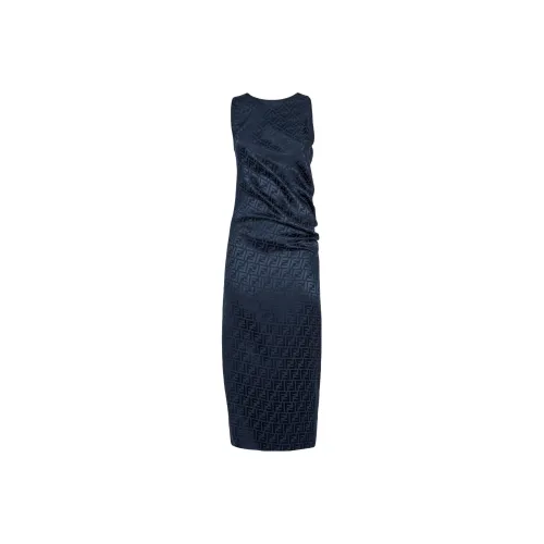 FENDI Без рукавов Платье Женское Синее
