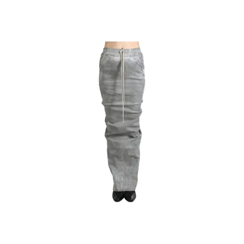 Rick Owens DRKSHDW Denim Long Skirt Women Pearl Gray Rick Owens DRKSHDW Деним Длинная Юбка Женская Жемчужно-Серый