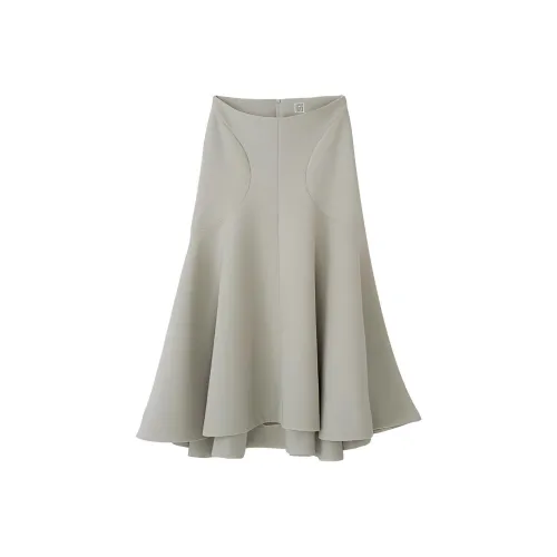 TOTEME Зеленая Женская Повседневная Длинная Юбка