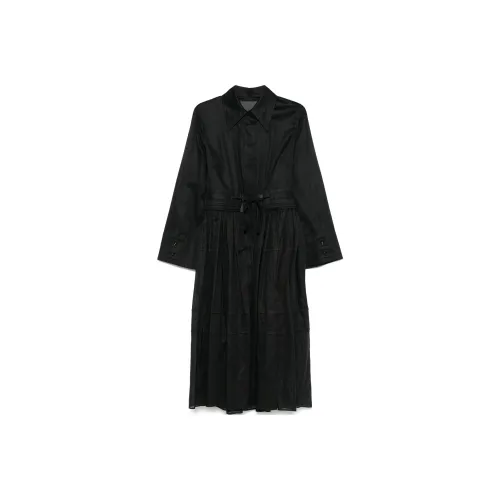 JIL SANDER Черное Женское Длинное Платье с Рукавами