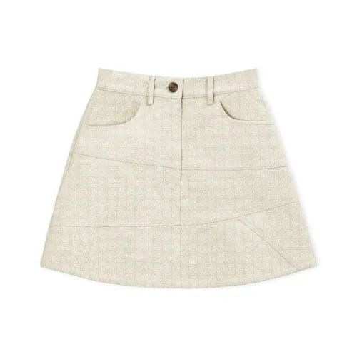 LOEWE Бежевые Женские Повседневные Короткие Юбки