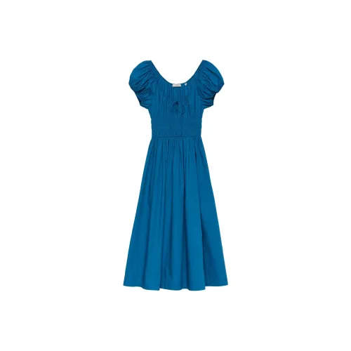 DOEN Blue Женские Короткие Платья с Рукавами