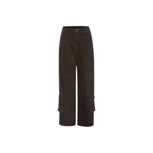 Little Pull Карго Брюки Женские Темно-Кофейные