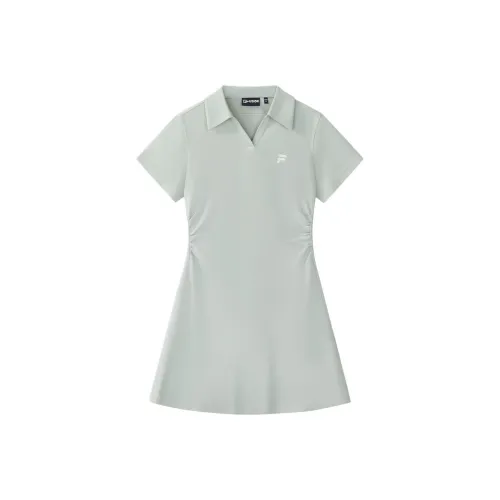 FILA FUSION FUSIONEERFUSION LIFE Короткий рукав Платье Женские Peapod Зеленый L г