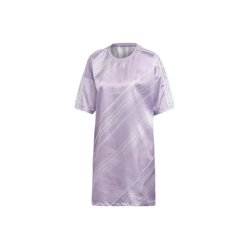 Adidas Originals Короткий рукав Платье Женское Фиолетовое