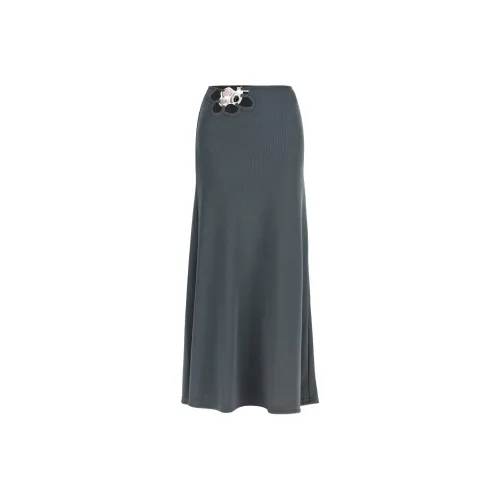 Christopher Esber KNIT Длинная Юбка Женская Серого цвета