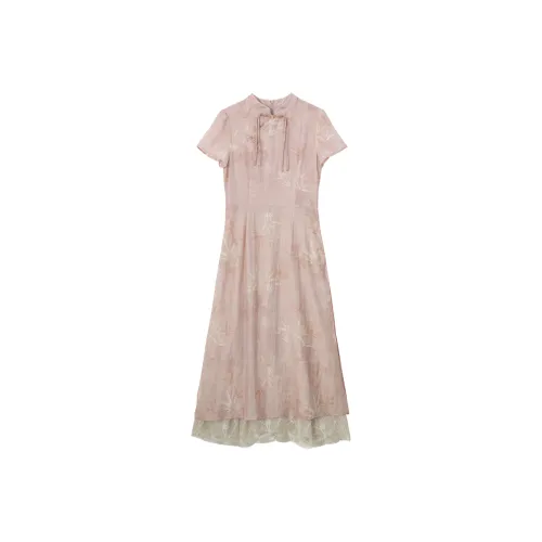 SUNSUNTOWN Короткое платье с короткими рукавами женское