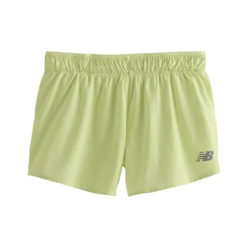 New Balance совместные повседневные шорты женские неоновый желтый