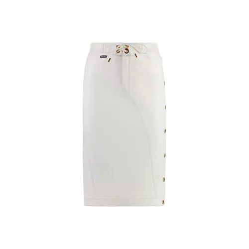 TF Кожа Длинная Юбка Женская Белая