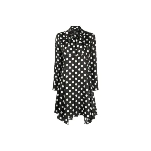 VERSACE Длинное платье с длинными рукавами женское черное