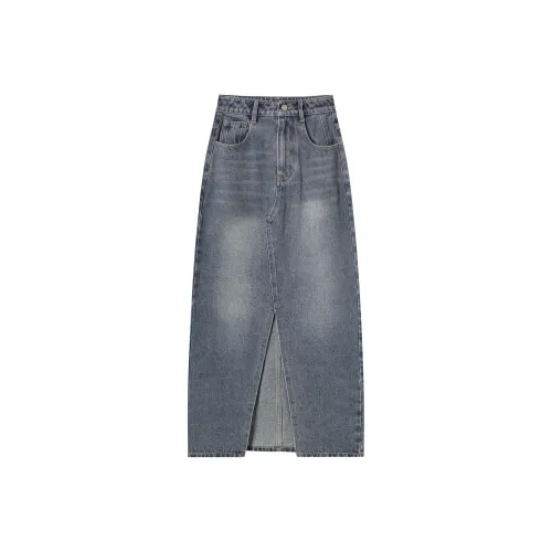 DIALOGUE Джинсовый синий Женские Джинсовые длинные юбки