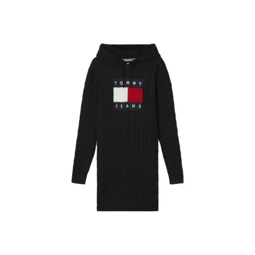 Tommy Hilfiger Черное BDS Женское Длинное Платье с Рукавами