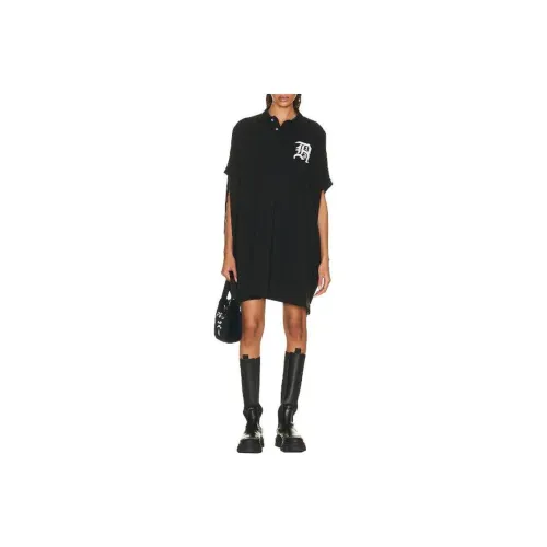 R13 Black Женские Короткие Платья с Рукавами