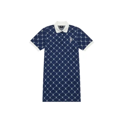 MLB MONOGRAM Reading Collection Короткий рукав Платье Женское Темно-синий