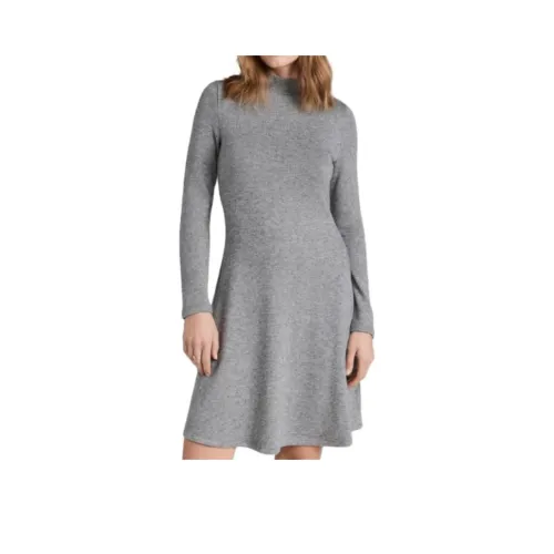 VINCE Длинное платье с длинными рукавами женский серебряный розовый