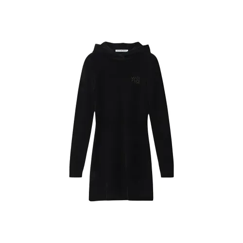 Alexander Wang Длинное платье с длинными рукавами женское черное