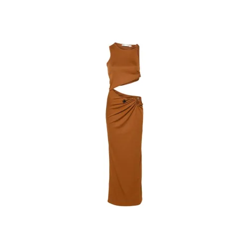 Christopher Esber SS24 Без рукавов Платье Женское Имбирное Оранжевое