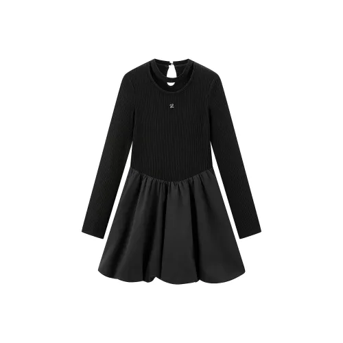 LEDIN Длинное платье с длинными рукавами женское вороний