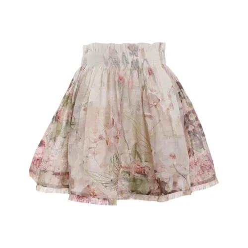 Zimmermann Светло-розовый Женские Повседневные Короткие Юбки