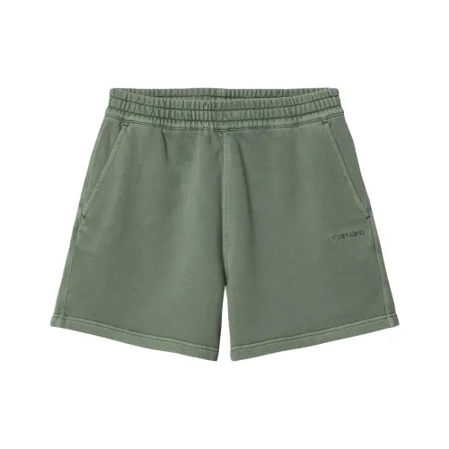 Carhartt WIP SS24 W' Duster Script Sweat Short Casual Shorts Women's Green Кархартт WIP SS24 W' Duster Script Sweat Короткие Повседневные Шорты Женские Зеленые
