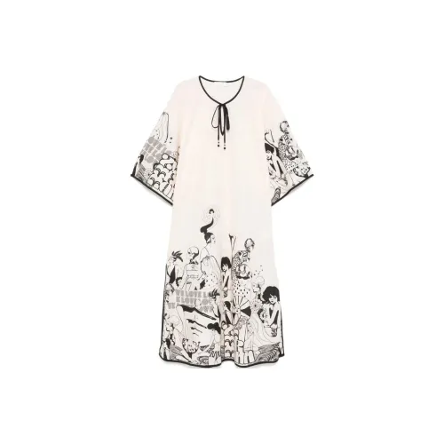 Zimmermann SS25 Короткий рукав Платье Женское Светло-розовое