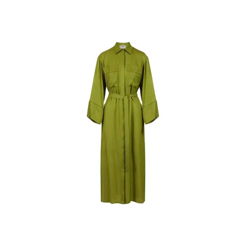 Цвет айсберга длинный с рукавами платье женские зеленый