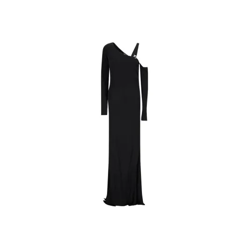 TOM FORD Длинное платье с длинными рукавами женское черное