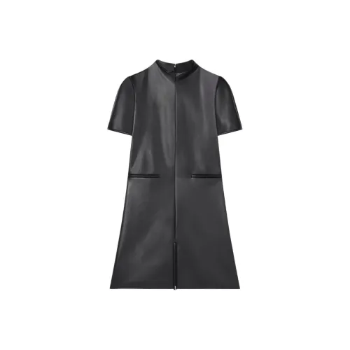 COURREGES Черный/Черный Женские Короткие Платья с Рукавами