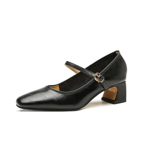 TATAYA Грубый каблук Мэри Джейн туфли 5 см Женские