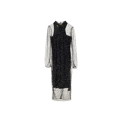 ISABEL MARANT Черное Женское Длинное Платье с Рукавами