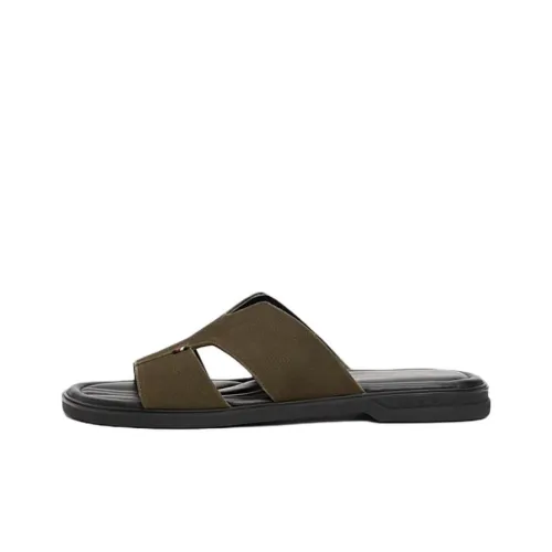 Tommy Hilfiger Резиновая подошва противоскользящие слипоны для мужчин зеленые