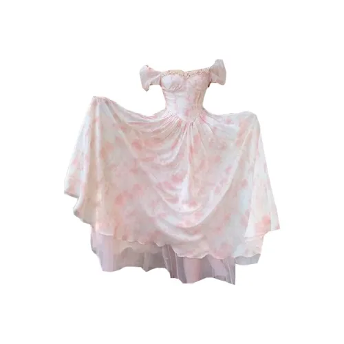 Frustration Garden Короткий рукав Платье Женское Цветочное