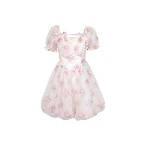 CANTALOVE Короткий рукав Платье Женское Светло-розовое