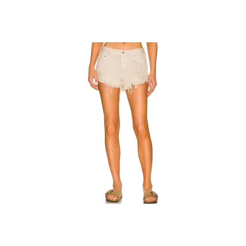 FREE PEOPLE Повседневные шорты женские кремовые