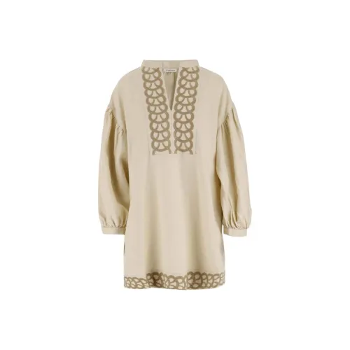 By Malene Birger Бежевые Женские Длинные Платья с Рукавами