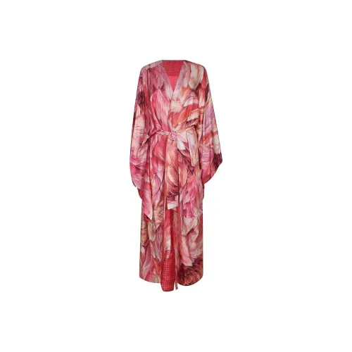 ROBERTO CAVALLI Red Женские Длинные Платья с Рукавами