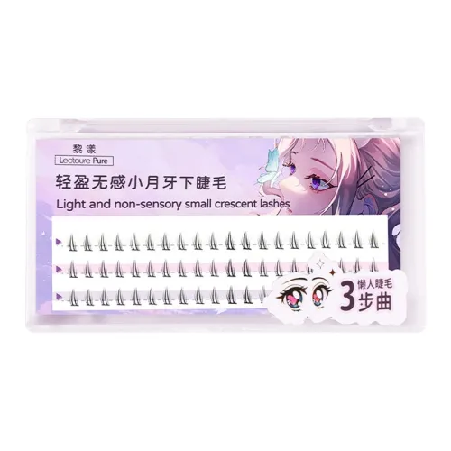 LEOUEANR Маленький Лунный Lower Eyelashes Искусственные ресницы Одиночный кластер 60 кластеров