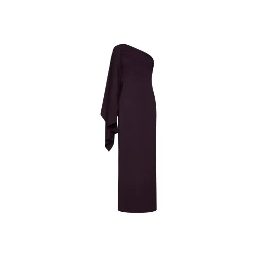 Solace London Фиолетовые Женские Длинные Платья с Рукавами