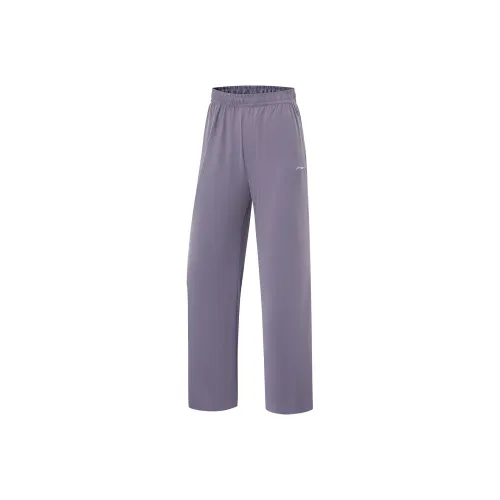LINING Fitness Series Вязаные Спортивные Штаны Женские Raven Серый Фиолетовый