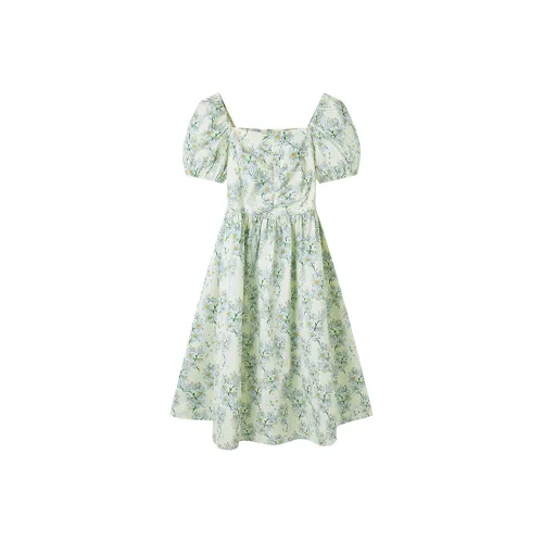 Pit Короткий рукав Платье Женское Цветочное