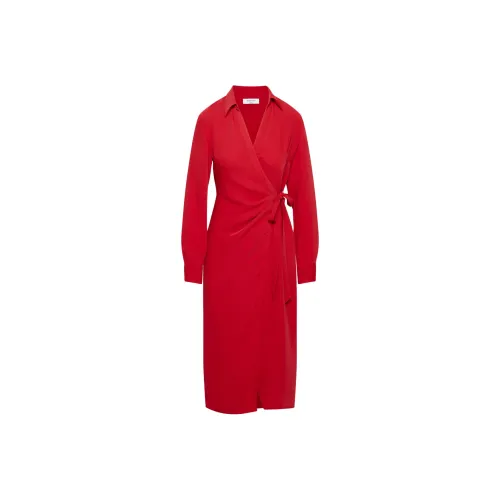 ARITZIA BABATON Petra Платье Длинное с длинными рукавами Женское Flashing Red Shiny Red Light