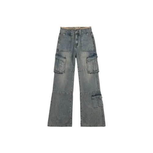 WOR XURNN Тертый край Рабочая одежда Джинсы Женские