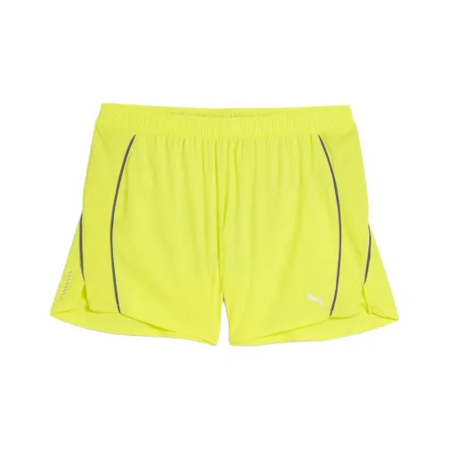 PUMA Повседневные шорты женские лимонно-желтые