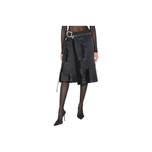 Jean Paul Gaultier Denim Long Skirt Women's Black